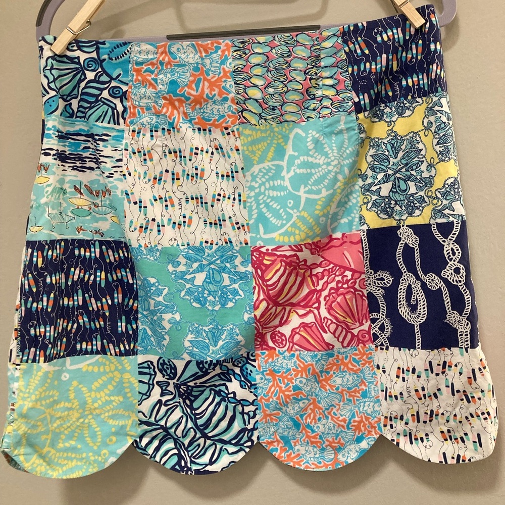 Lilly Pulitzer - Skirt - Patchwork With Scalloped… - image 2